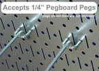 Wall Control Pegboard Organizer 4 ft. Metal Pegboard Standard Tool Storage Kit with Gray Toolboard and Red Accessories