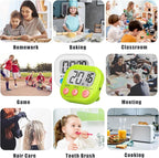 ZILLEEN Classroom Timer for Kids Teachers 2 Pack Digital Timers, White & Green