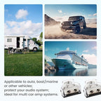 NuIth 2PCS 2-Way Power Distribution Block, 0/2/4 Gauge Input in 4/8 Gauge Out Auto Stereo Ground Distribution Blocks 2 Way for Car Audio Amplifier Splitter