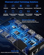 Hiearcool USB-C Docking Station for Laptop, Triple Display Dock with 4K HDMI & 1080p VGA, 11-in-1 USB-C Dock with Ethernet, 100W Charging for Home Office