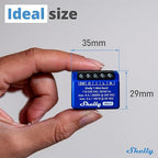 Shelly 1 Mini Gen3 | WiFi Smart Switch Relay 1 Channel 8A | Home Automation | Bluetooth Gateway | Compatible with Alexa & Google Home | iOS Android App | No Hub Required | Dry Contacts