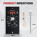Thermostat Controller Replacement Compatible for Traeger Wood Pellet Grills, BBQ Grill Digital Controller Board, Control Panel Thermometer with RTD Temperature Sensor