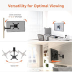 Amazon Basics Full Motion TV Wall Mount fits 12" to 40" TVs and VESA 200x200, Black