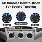 2nd Gen Tacoma Accessories AC Knob Upgrade - 2005,2006,2007,2008,2009,2010,2011,2012,2013,2014,2015 Tacoma Climate Control Dial Mods Set - 2nd Gen Tacoma Mods - for Toyota Interior Replacement Kit