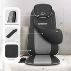 Snailax Christmas Gifts for Dad,Mom Shiatsu Back Massager with Heat & Vibration, 3D Kneading Massage Chair Pad for Pain Relief Deep Tissue, Chair Massager for Office Home Chair Use