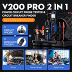 VDIAGTOOL V200 Pro Automotive Power Circuit Probe Tester Breaker Finder Tool, 12/24V Electrical Open Short Circuit Finder, Wire Tracer, AC/DC Trailer Relay Fuse Test for 99% Cars