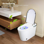 Eridanus Smart Toilet with Bidet Built in, One Piece Bidet Toilet for Bathrooms, Auto Open/Close with Digital Display, Foot Sensor Flush, Warm Water Wash & Dryer, Elongated Heated Seat, White & Black