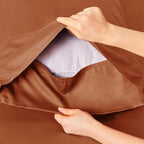 Bedsure Cooling Sheets Twin XL, Rayon Derived from Bamboo, Breathable & Soft Twin XL Sheet Sets, Deep Pocket Up to 16 Inches, Hotel Luxury Silky Dorm Bedding for Hot Sleepers, Burnt Orange