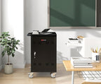 TIOPLY Laptop Charging Cart, 32 Device Tablet Storage Carts for iPad Up to 16.3" Screen Size, Mobile Charging Station for Classroom, with Cord Organizer, Front and Back Access Locking Cabinet Black