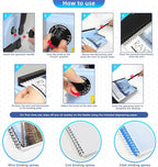 Rayson TD-132 Wire Binding Machine, 32-Hole Spiral Coil Binder, 3:1 Pitch, Punches 12 Sheets, Binds up to 120 Sheets, Sturdy Metal Construction