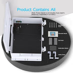 Akwscyby Outdoor Electrical Box, Waterproof Electrical Junction Box IP65 ABS Plastic Enclosure with Fan & Thermostat, Mounting Plate and Hinged Lid (15.7" H x 11" L x 5.9" W)