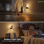 L LOHAS LED Night Lights Plug into Wall, Gothic Rose Night Light with Light Sensor, 0-100LM Dimmable Night Light, 1W 3000K Soft White for Adults Kids Room Bedroom Bathroom Hallway