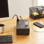Amazon Basics UPS Battery Backup & Surge Protector 600VA/360W, 8 Outlets, Standby Uninterruptible Power Supply, for Power Outage Protection, Compact, Black