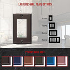 ENERLITES Decorator Switch Metal Wall Plate, Stainless Steel Outlet Cover, Corrosion Resistant, Standard Size 1-Gang 4.50" x 2.76", Stainless Steel 201, 7731-BBK, Brushed Black