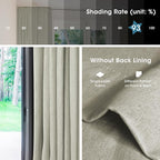 SmartWings Automatic Curtain Opener with Drapery, Motorized Vertical Blinds with Remote, Electric Closet Doors Sliding Panels Compatible with Alexa Google Homekit, 93% Blackout Light Khaki