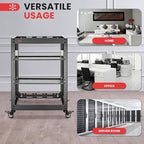 Pyle 15U Network Cabinet - Open Wall Mount Server Rack w/Heavy-Duty Wheels, Wall-Mountable, Steel Construction, Vented Shelves, Easy Access, 19" Equipment Compatible, 20 x 20 x 26 in (Black)