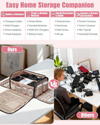 Cable Organizer Bag, Travel Cord & Charger Organizer Pouch for Tech Accessories & Electronics, Home Storage, Black