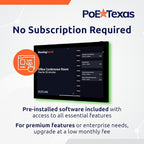 PoE Texas 8" Conference Room Scheduler with Color Changing LED Status - PoE Powered Touch Screen Tablet for Meeting Room Booking - Syncs with All Popular Business Calendars - No Subscription Required
