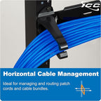 ICC 1.25” Plastic Cable Management Ring, Horizontal, Rack or Wall Mount, Pack of 10 – Cable Organizer for Structured Wiring and Equipment Racks