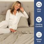 Queen Size 4 Piece Sheet Set - Comfy Breathable & Cooling Bed Sheets Set - Hotel Luxury Bedding for Women, Men, Kids, Teens, Boys & Girls - Deep Pockets, Soft & Wrinkle Free - Beige (Heathered Sheets)