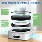 TDBYWAE Air Purifier for Home – True HEPA Filter for Pets, Smoke & Allergies | 600 Sq Ft Coverage | Ultra-Quiet & Portable for Bedroom/Travel