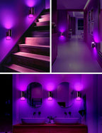 Sujeet Purple Night Light, Plug in Wall Light with Sensor, Adjustable Brightness, Dimmable Night Light Decorative for Christmas, Holiday, Home Decor, Party Decor