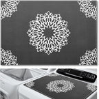 Teenyyou 1 Pcs 26" x 18" Dryer Top Protector Mat, Washer and Dryer Topper, Non Slip Waterproof Machine Cover Dust Proof Quick Drying Topper Pad for Laundry and Kitchen (Mandala)