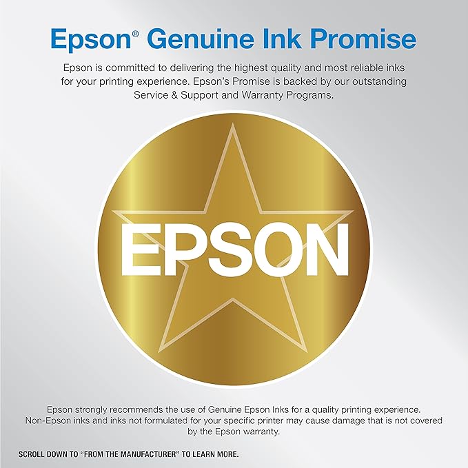 Epson EcoTank Pro ET-5180 Wireless Color All-in-One Supertank Printer with Scanner, Copier, Fax Plus Auto Document Feeder and PCL/Postscript, White, Large