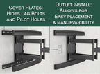 ynVISION.DESIGN Heavy Duty TV Wall Mount for 65–100” TVs, XXL Full Motion Bracket Extends 31.5”, Tilt Swivel Leveling, 154 lbs Capacity, Max VESA 800x600, Fits Flat, LED, LCD, OLED, 4K, Smart TVs