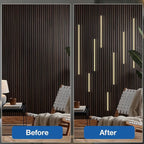 NeatiEase LED Recessed Lighting Kit for Wood Slat Wall Panel, 8 Pcs Self-Adhesive 3000K Warm LED Light with Smart Switch and Adjustable Brightness for Cabinet, Headboards, Stairs, Kitchen