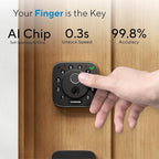 ULTRALOQ 2026 Upgrade Bolt Fingerprint Smart Lock in Black, Biometric Deadbolt with Built-in WiFi, Keyless Entry Door Lock, App Remote Control, 10 Months Battery, IP65 Waterproof, BHMA Grade AAA