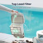 Hydro 4SE Robotic Pool Cleaner, S-Shaped Path/Auto Wall/Waterline Cleaning, 40FT Long Cable/4 Cleaning Modes, 4.1L Large Filter Basket Pool Vacuum Ideal for Inground/Above Pools