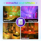 Northern Lights Projector, 16 Colors Plug in Aurora Light Projector & Mood Lighting Galaxy Lamp, App Remote Night Light for Bedroom, Gift for Teenage Girls Room Decor(Plug in)