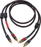 JORZOR RCA Cable, 2RCA Male to 2RCA Male Stereo Audio Cables 【Hi-Fi Sound】 Braided RCA Stereo Cable for Home Theater, HDTV, Amplifiers, Hi-Fi Systems, Car Audio, Speakers (1M(3.3FT))