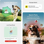 New Fi Series 3+ Smart Dog Tracker Collar [12 Month Membership Included] GPS Tracker for Dogs with Health & Behavior Monitoring, Escape Alerts, Waterproof, LED, Apple Watch Compatible (Yellow, Medium)