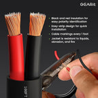 GEARit Outdoor Speaker Wire CL3 Rated, 16 Gauge Speaker Wire, Speaker Cable 200 ft for Outdoor Speakers, Patio, Garden, Backyard Audio, Direct Burial in Ground/in Wall, CCA (Black, 2-Conductors)