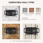 Full Motion TV Wall Mount Bracket for Most 32-85 inch TVs,TV Mount with Dual Articulating Arms,Tilt/Swivel/Extension/Leveling,Fits 8” 12” 16" Studs,Max VESA 600x400mm, Holds up to 132lbs