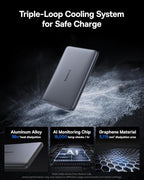 Baseus Picogo Magsafe Portable Charger, Qi2 Certified 0.5" Ultra Slim 15W Wireless Power Bank, 10000mAh 27W Fast Charging Magnetic Battery Pack with USB-C for iPhone 17/16/15/14/13/12 Series Only