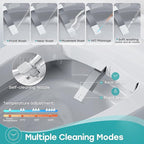 HOROW Artistic Smart Toilet with Powerful Flush, Auto Open/Close Lid, Bidet with Instant Warm Water, Elongated Heated Seat, Dryer, Night Light, Deodorization