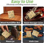 Wisesorb 30 Pack 85% RH Size 8 Two-Way Humidity Control Packs for Wooden Musical Instruments, 8 Gram Moisture Control Packets for Bagpipe Reeds, Saxophone Reeds Individually Wrapped