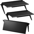Jetec 3 Pieces Screen Top Shelf TV Top Storage Bracket 2-leg Adjustable Monitor Shelf for Cellphone Stand Media Boxes Router Game Console and Home Decoration Supplies(11.81 x 4.72 Inches)