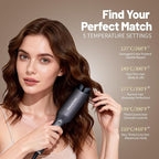 Inovocare Upgraded Automatic Rotating Curling Iron - CurlPro Plus Long Barrel Curling Wand for Long Hair, Ceramic Hair Curler for Women, Anti-Scald, Tangle-Free, 600M Ionic, Dual Voltage (Dark Grey)