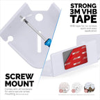 BRAINWAVZ Drill Free Tilted Corner Wall Mount Small Shelf for Baby Monitors, Home Security Cameras & More, Strong VHB Adhesive with Screw in Option, Easy to Install, No Mess