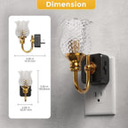 L LOHAS LED Night Lights Plug into Wall, 3000K Soft White LED Floral Night Lights with Auto Sensor, 0-100lm Adjustable Brightness, for Hallway Bedroom Stairway