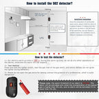 D MODUN Gas Detector, Natural Gas/LPG/City Coal Gas Leak Detector, Plug-in Sensor Gas Monitor with Sound Alarm and LED Display, Methane Propane Butane Combustible Gas Alarm for Kitchen RV Garage-Black
