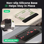 MEKASS Keyboard Wrist Rest, Soft Memory Foam Support for Keyboard, Hand Rest Pad for Pain Relief, Wrist Guard for Long Hours of Work, Gaming, Studying (Blue)