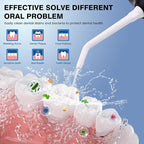 ZUAMEGURechargeable Water Flosser for Teeth Cleaning - Designed for Teeth, Portable Oral Irrigator, IPX7 Waterproof, Includes 5 Professional Tips - Ideal for Daily Oral Care and Family Travel Use