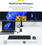 StarTech.com Dual Monitor Adapter for M1/M2/M3/M4 macOS Systems, Windows, ChromeOS. Thunderbolt, USB 3.0 or USB-C HDMI Splitter Extended Display, 4K30 Output 1 & 1080p Output 2, (107B-USB-HDMI-2)