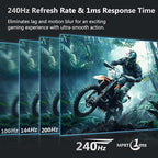 Z-Edge 27 Inch 240Hz Gaming Monitor, 2K QHD 1440P, Fast IPS Computer Monitor, 1ms MPRT, 120% sRGB, 400nits, UG27QS 2X DP 1.4 Ports and 2X 2.0 HDMI Ports