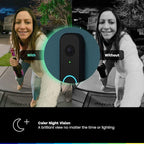 Chamberlain myQ Video Doorbell | 2K Camera, Battery/Wired, Color Night Vision, Live View with 2-Way Talk, Motion Detection & Real-Time Alerts, 150 Deg Wide View, Black